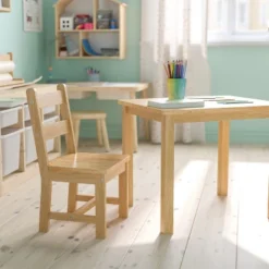 Emma And Oliver Kids 3 Piece Solid Hardwood Table And Chair Set For Playroom, Kitchen 21 Emma And Oliver Kids 3 Piece Solid Hardwood Table And Chair Set For Playroom, Kitchen -Kids’ Furniture Store GUEST 033cb6e0 d960 4df6 bd13 b4185f5a1698