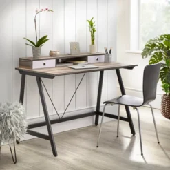 Tucker Desk Black/Driftwood - Buylateral