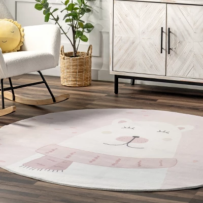 NuLOOM Jovie Polar Bear Machine Washable Kids Area Rug 8 NuLOOM Jovie Polar Bear Machine Washable Kids Area Rug - Image 8