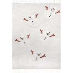 NuLOOM Kilah Snowmen High-Low Kids Tasseled Area Rug -Kids’ Furniture Store GUEST 075d1e23 dce4 4468 90f8 94ec9dde06b4