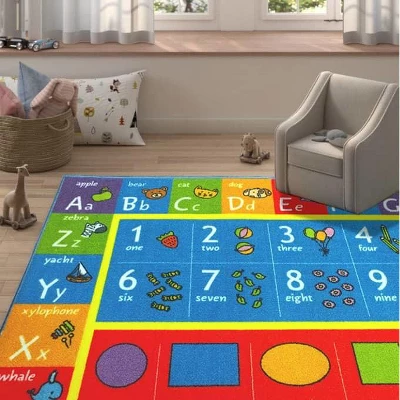 KC CUBS Boy & Girl Kids ABC Alphabet, Numbers & Shapes Educational Learning & Fun Game Play Nursery Bedroom Classroom Area Rug Carpet 5 KC CUBS Boy & Girl Kids ABC Alphabet, Numbers & Shapes Educational Learning & Fun Game Play Nursery Bedroom Classroom Area Rug Carpet - Image 5