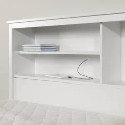 Twin Vito Bookcase Headboard Pure White - South Shore -Kids’ Furniture Store GUEST 078d809e ee9f 4084 9387 2281a6cc24cb