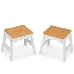 Melissa & Doug Wooden Stools - Set Of 2 - White/Natural 6 Melissa & Doug Wooden Stools - Set Of 2 - White/Natural -Kids’ Furniture Store GUEST 088a0156 cfbc 4e4a ba0d 2c968cc4fdbf