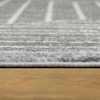 7'10"x10' Elias Stripe Kids' Area Rug Gray - Balta Rugs 4 7'10"x10' Elias Stripe Kids' Area Rug Gray - Balta Rugs - Image 4