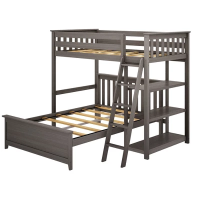 Max & Lily L-Shaped Twin Over Full Bunk Bed With Bookcase 2 Max & Lily L-Shaped Twin Over Full Bunk Bed With Bookcase - Image 2