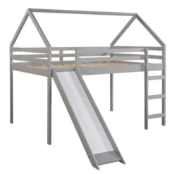 Full Size House Shape Loft Bed With Slides - ModernLuxe -Kids’ Furniture Store GUEST 0d57ec87 c392 4c80 b528 57f052480082