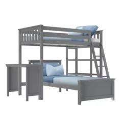 Max & Lily L-Shaped Twin Over Twin Bunk Bed With Bookcase And Desk -Kids’ Furniture Store GUEST 0dfc5340 a3a3 4c5f a69f 7a71efc71ac7