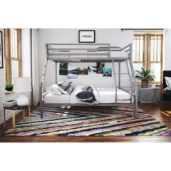 Twin Over Full Maxwell Metal Bunk Bed Gray - Novogratz -Kids’ Furniture Store GUEST 0f95c75a d27b 4139 b28b 97191ec7d3fd