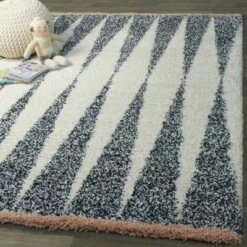 Andreja Striped Shag Kids' Rug - Balta Rugs -Kids’ Furniture Store GUEST 0fa932e4 ebf4 4271 a4b9 bbe7704f20b0
