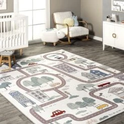 NuLOOM Chalea Kids Town Machine Washable Area Rug -Kids’ Furniture Store GUEST 0fad8ec4 7586 4e14 949e 975373987373