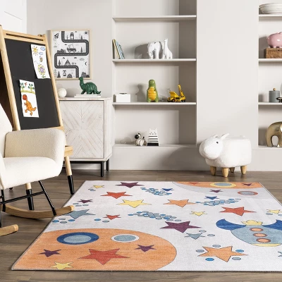 NuLOOM Leonie Outer Space Machine Washable Kids Area Rug 7 NuLOOM Leonie Outer Space Machine Washable Kids Area Rug - Image 7