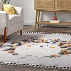 NuLOOM Amiah Hedgehog High-Low Kids Tasseled Area Rug -Kids’ Furniture Store GUEST 10666eba 4655 41dd ba81 bf1ad59cfb30
