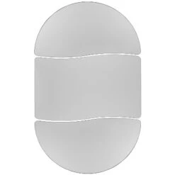 Flash Furniture 3 Piece 76" Oval Wave Flexible Grey Thermal Laminate Activity Table Set - Standard Height Adjustable Legs -Kids’ Furniture Store GUEST 114f58f7 e57f 4107 b1ed 49e8498d6930
