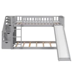 Stairway Twin Over Twin Bunk Bed With Two Drawers And Slide-ModernLuxe -Kids’ Furniture Store GUEST 11780159 196e 41f7 bac7 3e6c69488cef