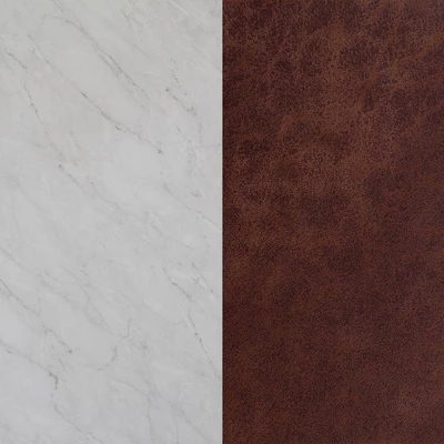 Brandon Vintage Matte Faux Marble Wall Shelf Brown - Nathan James 6 Brandon Vintage Matte Faux Marble Wall Shelf Brown - Nathan James - Image 6