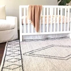 Crane Baby 5' X 7' Hand-Woven Cotton Rug - Ezra Cream -Kids’ Furniture Store GUEST 1245dc9a c30e 40a7 b8b4 05c99b8d288b
