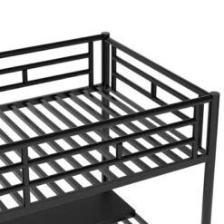 Metal Twin Size Loft Bed With Desk, Black - ModernLuxe -Kids’ Furniture Store GUEST 12ab2b6d ed9c 4232 ab77 9d5f0c0b3449