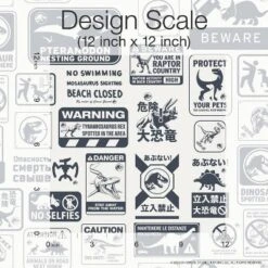 Jurassic World Dominion Signs Peel And Stick Wallpaper Tan/Blue - RoomMates -Kids’ Furniture Store GUEST 134a780e be39 48eb ad68 dc711c6fee4a