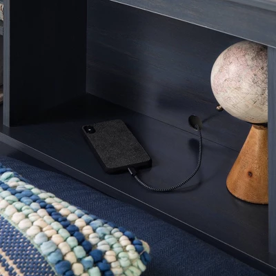 Twin Navali Bookcase Headboard Blueberry - South Shore 1 Twin Navali Bookcase Headboard Blueberry - South Shore