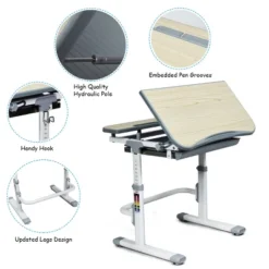 Costway Children Desk Chair Set Adjustable Study Table Drawer -Kids’ Furniture Store GUEST 14db4a73 5170 41d2 b585 041cfd85daf7