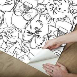 Star Wars Saga Line Sketches Peel And Stick Wallpaper Gray - RoomMates -Kids’ Furniture Store GUEST 15aad6f8 296a 4589 b7ab ede2aab814b6