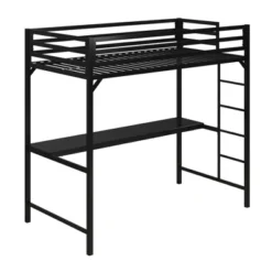 Twin Max Metal Loft Bed With Desk Black - Room & Joy -Kids’ Furniture Store GUEST 17bdbd22 b582 4f1c 8d0f 56417f4faf96