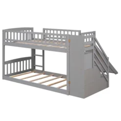 Stairway Twin Over Twin Bunk Bed With Two Drawers And Slide-ModernLuxe -Kids’ Furniture Store GUEST 1a0a1ec1 2831 4cfa b9de f7a301e05f9d