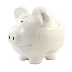 Bank Paper Airplane Piggy Bank - One Bank 7.75 Inches - Money Savings - 36906. - Ceramic - White -Kids’ Furniture Store GUEST 1bd9c362 1032 490e 8af5 c516f896a200
