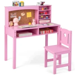 Costway Kids Desk And Chair Set Study Writing Workstation With Hutch & Bulletin Board -Kids’ Furniture Store GUEST 1c7562c2 5bf3 4c34 b653 bbfccc2b0129
