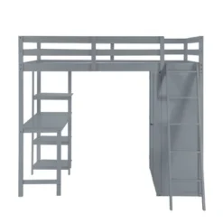 Full/ Twin Size Loft Bed With Wardrobe, Desk And Shelves-ModernLuxe -Kids’ Furniture Store GUEST 1cf2fc00 7131 4977 89ce 4e2ef784068b