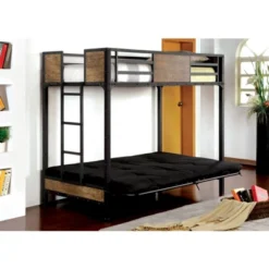 Twin Navii Kids' Bunk Bed Futon Black - HOMES: Inside + Out -Kids’ Furniture Store GUEST 1d21231f 7477 4722 bcca a0b44edfe712