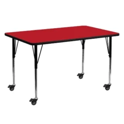 Flash Furniture Mobile 24''W X 60''L Rectangular HP Laminate Activity Table - Standard Height Adjustable Legs -Kids’ Furniture Store GUEST 1d808d10 2b78 419c b1b0 66d530759af9