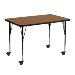 Flash Furniture Mobile 30''W X 48''L Rectangular Thermal Laminate Activity Table - Standard Height Adjustable Legs -Kids’ Furniture Store GUEST 1e7a708c e0c6 4934 9999 26034af487b6 1