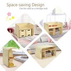 Costway 3 Piece Kids Wooden Table & Chair Set Children Multipurpose Homeschool Furniture -Kids’ Furniture Store GUEST 1ea3c7fc cf3c 45ce 8e24 d0ba575c735c