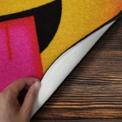 Deerlux Emoji Style Round Funny Smiley Face Kids Area Rug, Sobbing Emoji Rug -Kids’ Furniture Store GUEST 209b77b0 f7fc 4b53 8931 4b696efcb115