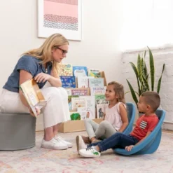 ECR4Kids Leaf Floor Seat, Portable Plastic Kid's Scoop Chair, 6-Piece -Kids’ Furniture Store GUEST 216b1e47 71c5 4716 a602 653357396bce