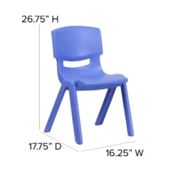 Flash Furniture 4 Pack Blue Plastic Stackable School Chair With 15.5'' Seat Height 11 Flash Furniture 4 Pack Blue Plastic Stackable School Chair With 15.5'' Seat Height -Kids’ Furniture Store GUEST 22273ccc dc2f 4268 934d 92145e353b98