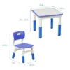 ECR4Kids Square Resin Dry-Erase Adjustable Activity Table With 2 Chairs (3-Piece Set)