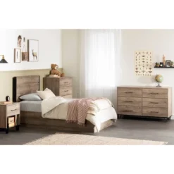Arlen Mates Bed With 3 Drawers Weathered Oak - South Shore -Kids’ Furniture Store GUEST 23ab671d f50c 4da0 be7e db323e4dea94