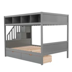 Twin Over Full Bunk Bed With Shelves, Storage Staircase And 2 Drawers - ModernLuxe 16 Twin Over Full Bunk Bed With Shelves, Storage Staircase And 2 Drawers - ModernLuxe -Kids’ Furniture Store GUEST 23bba97c 141f 4d44 85ea 83b98068e034