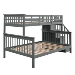 Twin-Over-Full Bunk Bed With Storage Stairs And Guard Rail - ModernLuxe -Kids’ Furniture Store GUEST 24459211 9dca 40de 9276 7f8a75d7601a