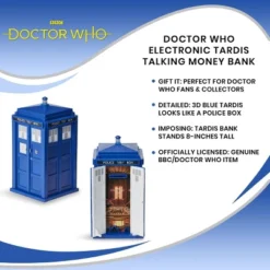Seven20 Doctor Who Electronic TARDIS Talking Money Bank -Kids’ Furniture Store GUEST 244d069d 1cc6 4a7b 987e e0a3db6ef310