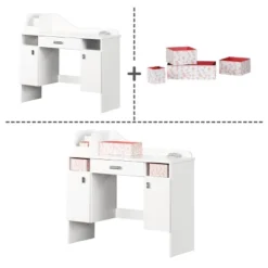 Tiara Makeup Desk Pure White - South Shore -Kids’ Furniture Store GUEST 249ae5a3 678d 4797 9b87 e6d76cd63852