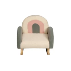 Upholstered Rocking Chair White/Pink/Gray - Gift Mark -Kids’ Furniture Store GUEST 24dc48c0 439a 4fed 8852 f27e5b8d7859