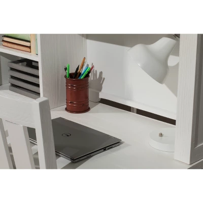 Kids' Highlands Desk With Hutch White - Hillsdale Furniture 5 Kids' Highlands Desk With Hutch White - Hillsdale Furniture - Image 5