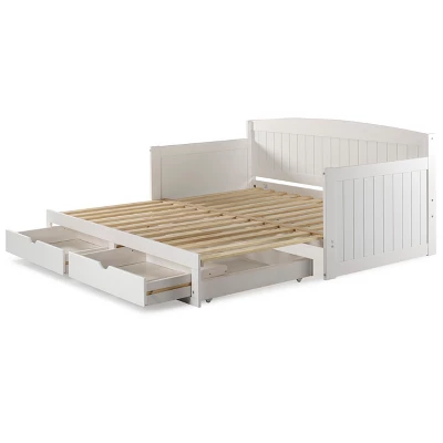 King Harmony Daybed With Conversion White - Alaterre Furniture 11 King Harmony Daybed With Conversion White - Alaterre Furniture - Image 11