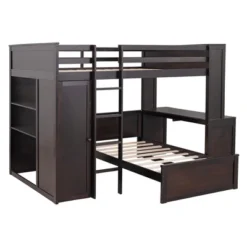 Loft Bed With Stand-Alone Bed, Shelves, Desk And Wardrobe - ModernLuxe -Kids’ Furniture Store GUEST 277f4424 1789 4f07 acd7 1c83742974c7