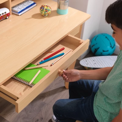 KidKraft Avalon Desk With Hutch And Chair Natural 2 KidKraft Avalon Desk With Hutch And Chair Natural - Image 2