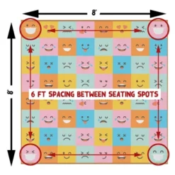 Deerlux 6 Ft. Social Distancing Colorful Kids Classroom Seating Area Rug, Emoji Mask Design -Kids’ Furniture Store GUEST 28abbf41 4bac 4ba2 8d6d 081e74f79560