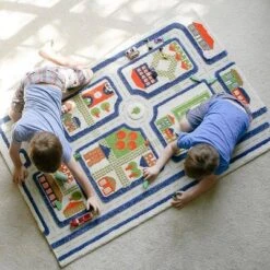 39"x59" Traffic Blue 3D Play Rug - IVI -Kids’ Furniture Store GUEST 2b40b469 6b63 4c5b a4a4 67316e7781a2